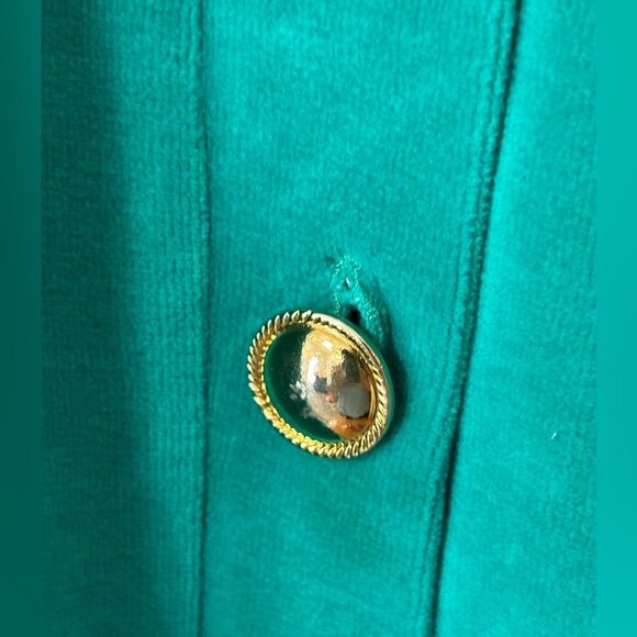 Vintage Velour Green Jacket The Villager Woman Plus Size 2X Made In Israel - Picture 3 of 8
